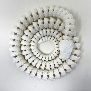 Articulating Snakes 3D Printed 5 Feet Long White Color Décor Gift or Education 6
